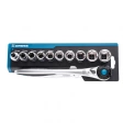 Набор торцевых головок. трещотка 120 зубьев. 12пр. 1/2" CrV Gross