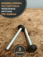 Ножка опора D25 М8х80 регулируемая мебельная круглая 2 шт