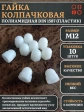 Гайка полиамидная колпачковая (пластик) М12 DIN1587, 10 шт.