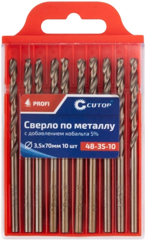 Сверло по металлу Cutop Profi с кобальтом 5%, 3,5х70 мм  фото 3