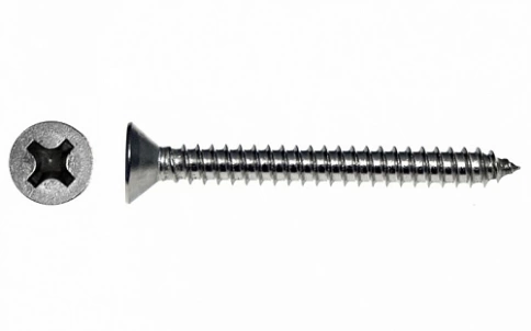 Саморез потайной нержавеющий 4,8х16 РН DIN7982 , 100 шт. фото 5