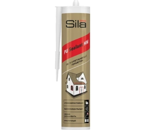 Герметик полиуретановый высокомодульный белый, Sila PRO PU Sealant HM RAL 9010, 280 мл фото 1