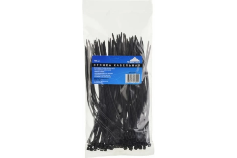 Хомуты нейлоновые черные 100шт.VERTEXTOOLS фото 1