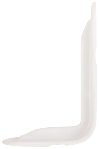 Уголок-кронштейн (0,8 мм) усилен.белый фото 2