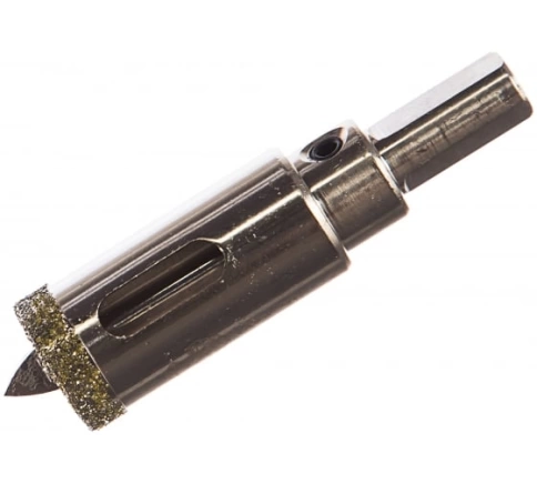 Коронка по керамике и кафелю, алмазная с центрир.сверлом 22 мм  фото 1