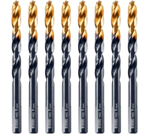 Сверло по металлу HSS Tin Golden Tip 9мм Denzel фото 1