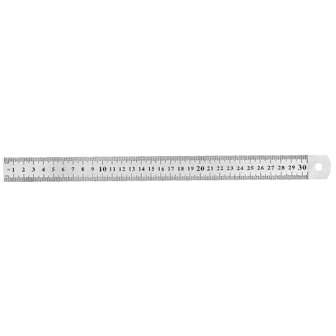Линейка металлическая 300 мм измерительная VERTEXTOOLS фото 1