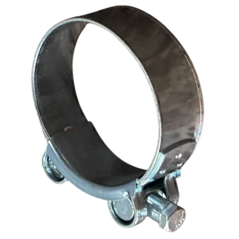 Хомут одноболтовый силовой 52-55 мм, оцинкованный фото 1