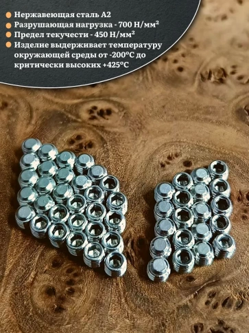 Винт установочный нержавеющий 8х8 DIN913 (гужон) фото 3