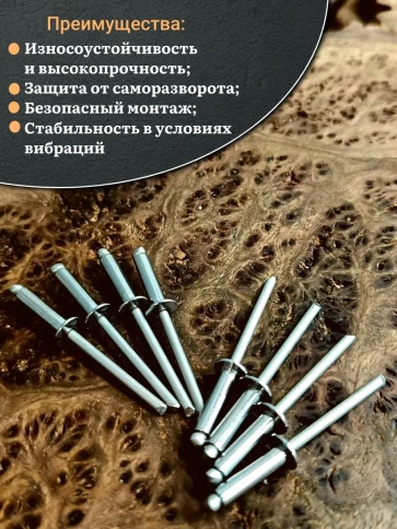 Заклепка вытяжная нержавеющая 4х16 фото 7